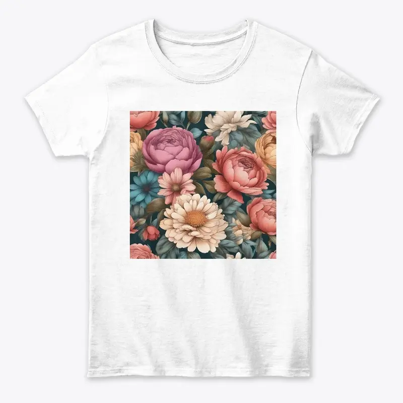 Blossoming Elegance: Floral Art Tee