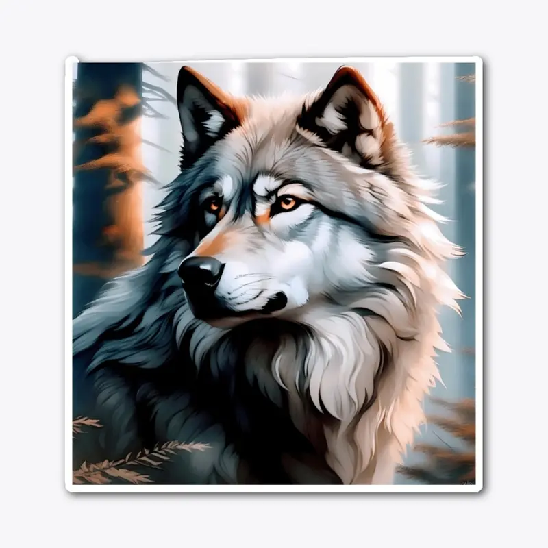 Regal Wolf Portrait